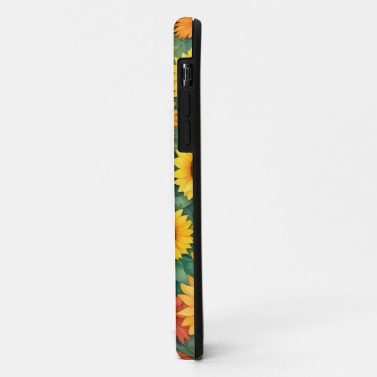 Hartvorm en zonnebloemen Case-Mate iPhone case (Achterkant/links)