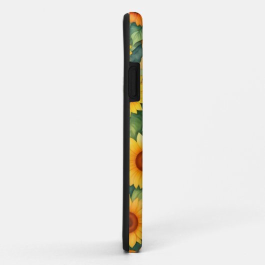 Hartvorm en zonnebloemen Case-Mate iPhone case (Achterkant/rechts)