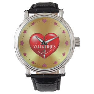 Hartvorm Gelukkige Valentijnsdag! Horloge