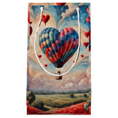 Hartvorm Hete Luchtballon Klein Cadeauzakje (Voorkant)