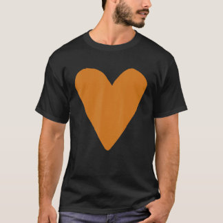 Hartvorm Symbool Liefde Vriendelijkheid Vrede Oker T-shirt