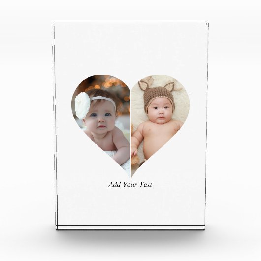 Hartvormig 2 foto collage (Voorkant)