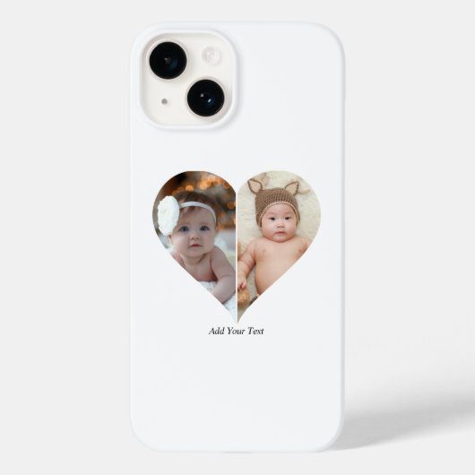Hartvormig 2 foto collage Case-Mate iPhone case (Achterkant)