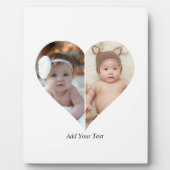 Hartvormig 2 foto collage fotoplaat (Voorkant)