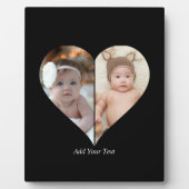 Hartvormig 2 foto collage fotoplaat (Voorkant)
