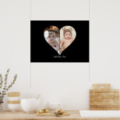 Hartvormig 2 foto collage Poster (Keuken)