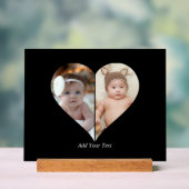 Hartvormig 2 foto collage Poster (Neutraal)