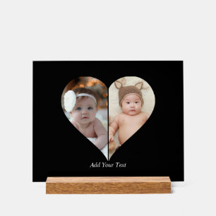 Hartvormig 2 foto collage Poster