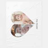 Hartvormig 2 foto collage Poster Fleece Deken (Voorkant)