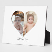 Hartvormig 2 foto collage Poster Fotoplaat (Zijkant)
