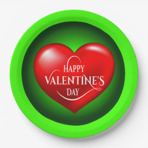 Hartvormig 3d rood liefdessymbool-50420 papieren bordje
