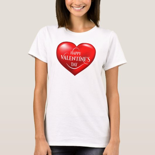 Hartvormig 3d rood liefdessymbool-50420 t-shirt (Voorkant)