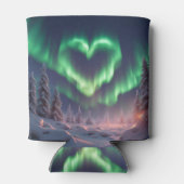 Hartvormig Aurora borealis Blikjeskoeler (Achterkant)