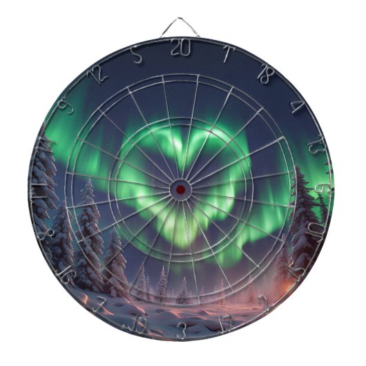 Hartvormig Aurora borealis Dartbord (Voorkant)