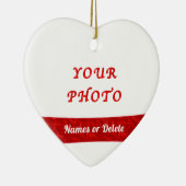 Hartvormig Custom Photo Ornament met Jouw naam (Rechts)