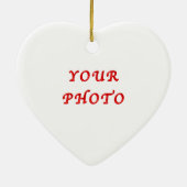 Hartvormig Custom Photo Ornament met Jouw naam (Achterkant)