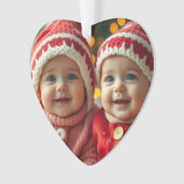 Hartvormig foto-Ornament Ornament (voorkant)