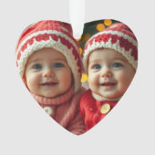 Hartvormig foto-Ornament Ornament (voorkant)