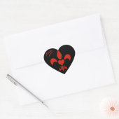 Hartvormig hart Fleur de Lis Amour Sticker (Envelop)