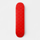 Hartvormig hart op rood skateboard (Voorkant)