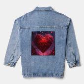 Hartvormig jeansscherm denim jacket (Achterkant)