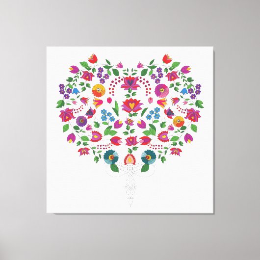 Hartvormig liefdessymbool canvas afdruk (Voorkant)