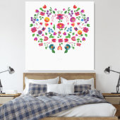 Hartvormig liefdessymbool canvas afdruk (Insitu (Slaapkamer))