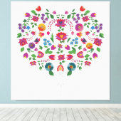 Hartvormig liefdessymbool canvas afdruk (Insitu (Houten vloer))