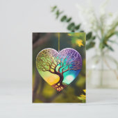 Hartvormig Ornament van het leven Briefkaart (Staand voorkant)