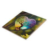 Hartvormig Ornament van het leven Tegeltje (Zijkant)