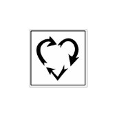 Hartvormig Recyclen Rubberstempel (Afrduk)