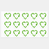 Hartvormig Recyclen symbool Labels (Vel)