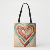 hartvormig retro draagtas (Voorkant)