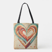 hartvormig retro draagtas (Achterkant)