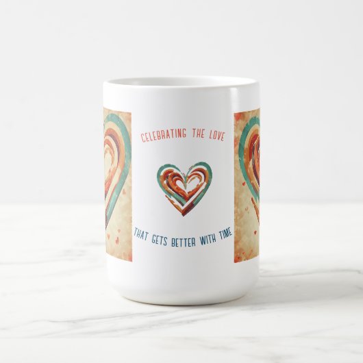 hartvormig retro koffiemok (Center)