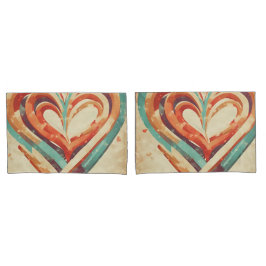 hartvormig retro kussensloop