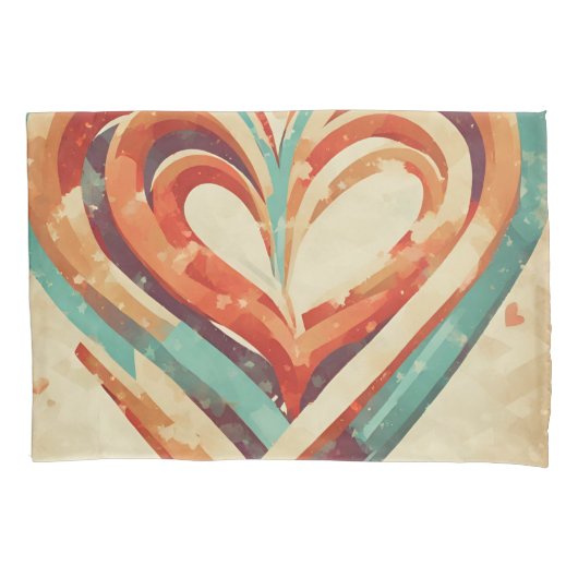 hartvormig retro kussensloop (Voorkant-Links)