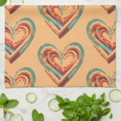 hartvormig retro theedoek (Gevouwen)