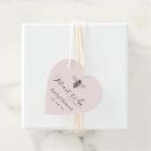 Hartvormig Roze Gevoeld om te zijn bruiloft Bedankjes Labels (In situ)