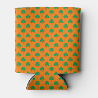 Hartvormig Shamrock Green op Sinaasappel St.Patric Blikjeskoeler