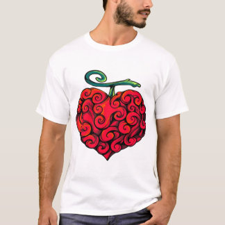 Hartvormig Vlam Fruit Grafisch Grappig Vuur T-Shir T-shirt