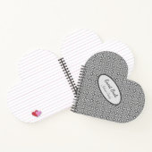 Hartvormig zwart-wit Notitieboek (Binnen)