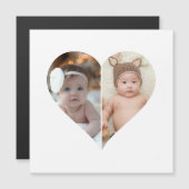 Hartvormige 2 foto collage (Voorkant / Achterkant)