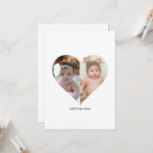 Hartvormige 2 foto collage kaart (Voorkant / Achterkant in situ)