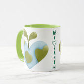 Hartvormige aarde met Sprout Eco Love Elegant Mok (Voorkant links)