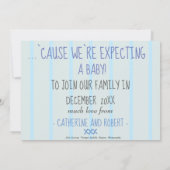 hartvormige baby schoenen: zwangerschapsaankondigi aankondiging (Achterkant)