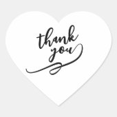 Hartvormige bedanksticker voor speciale geschenken hart sticker (Voorkant)