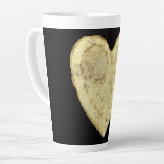 Hartvormige chips latte mok (Linkerhoek)
