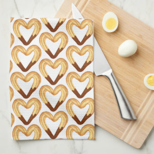 Hartvormige Churro gedompeld in chocolade Theedoek