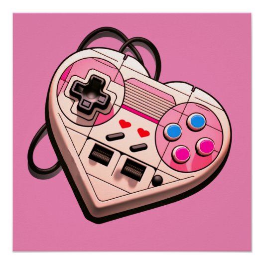 HARTVORMIGE DOOS-RETRO GAMER PERFECT POSTER (Voorkant)